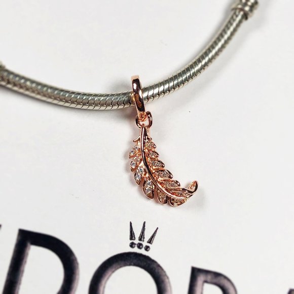 Pandora Jewelry - Pandora Floating Curved Feather Dangle Charm